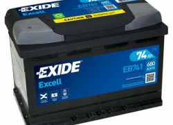 EXIDE EXIDE baterie 12V 74Ah, 680A, EXCELL +L EB741
