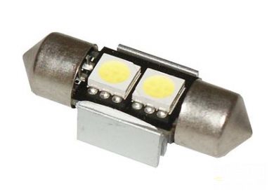 LED žiarovka sulfit, 31mm 2xSMD C5W C10W CAN-BUS
