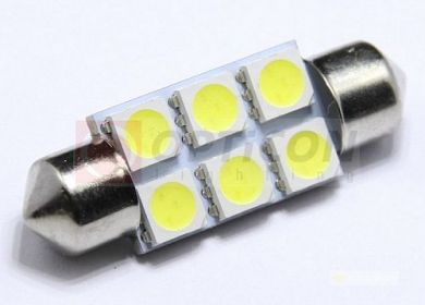 LED žiarovka sulfit 36mm 6xSMD5050, SLIM