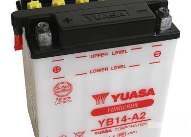 Moto batéria YUASA 12V YB14-A2 14 Ah