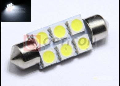 LED žiarovka sulfit 42mm 6xSMD5050 C5W C10W