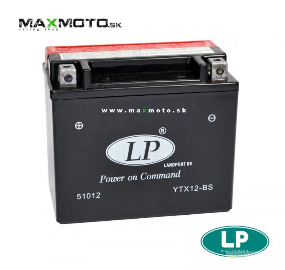 Batéria LP YTX12-BS L 12V, 10AH, 152x88x131