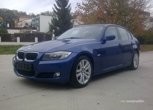 BMW 318d e90, 143k, modrá metalíza, automatická prevodovka
