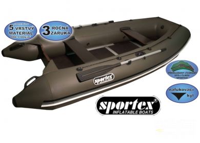 Sportex Shelf 310K s pevnou podlahou so stredovým kýlom - šedý